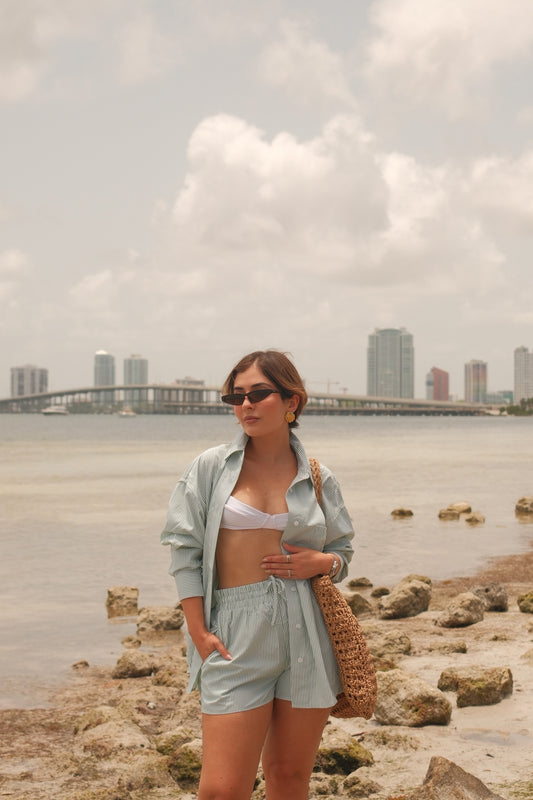 Positano - Striped Shirt and Shorts Set